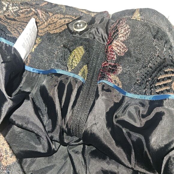 H&M Jacquard Floral Midi Skirt 6 A-Line Flare Embroidered Whismygoth Fairy Boho - Picture 8 of 8